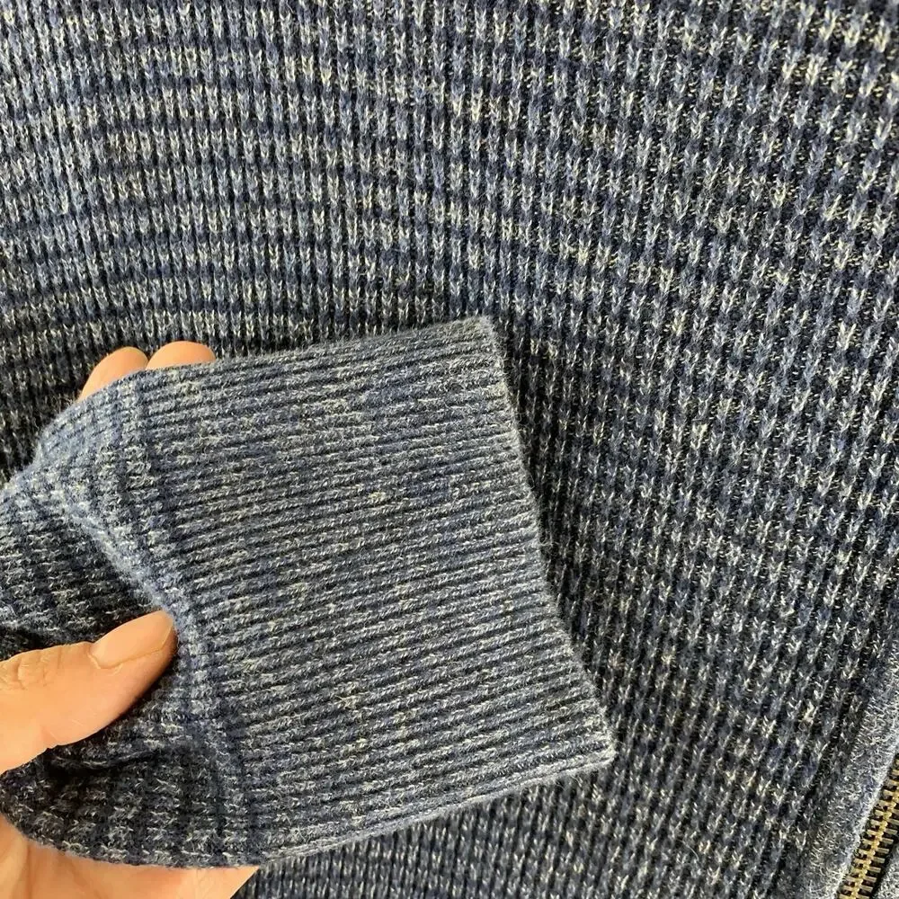 EXPRESS Men’s Jacket Sweater Knit Full Zip Long Sleeve Blue Size Small